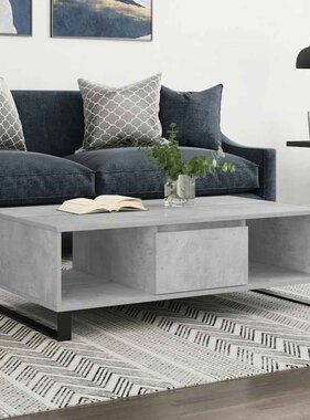 VidaXL Salontafel 104x60x35 cm bewerkt hout betongrijs