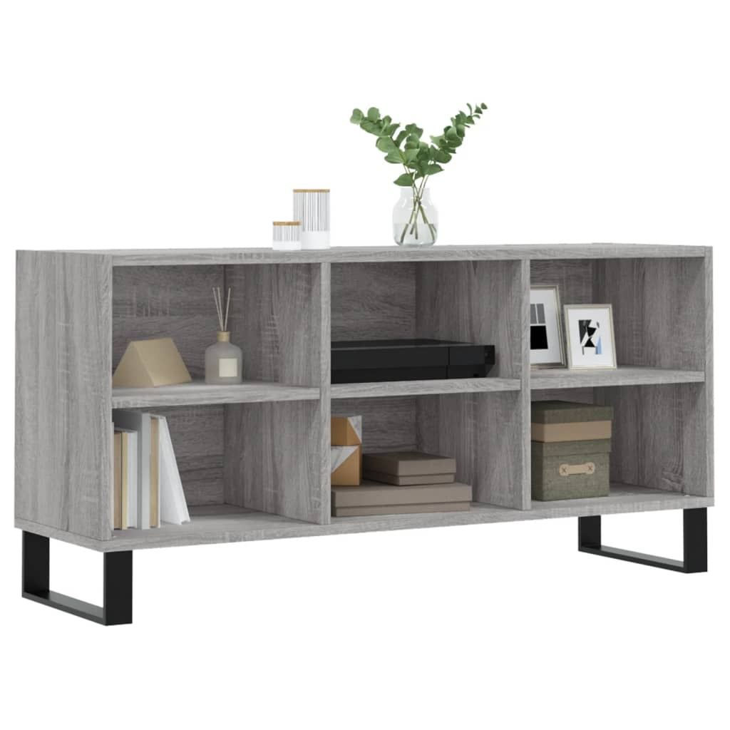 VidaXL Tv-meubel 103,5x30x50 cm bewerkt hout grijs sonoma eikenkleurig