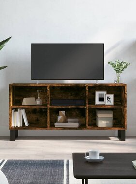 VidaXL Tv-meubel 103,5x30x50 cm bewerkt hout gerookt eikenkleurig