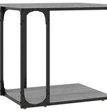 VidaXL Bijzettafel 50x35x52 cm bewerkt hout grijs sonoma eikenkleur