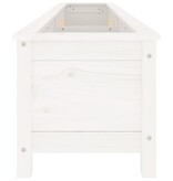 VidaXL Plantenbak verhoogd 199,5x40x39 cm massief grenenhout wit