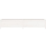 VidaXL Plantenbak verhoogd 199,5x40x39 cm massief grenenhout wit