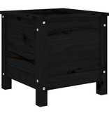 VidaXL Plantenbak 40x40x39 cm massief grenenhout zwart