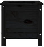 VidaXL Plantenbak 40x40x39 cm massief grenenhout zwart