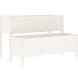 VidaXL Plantenbak 110x84x75 cm massief grenenhout wit