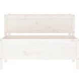 VidaXL Plantenbak 110x84x75 cm massief grenenhout wit