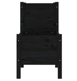 VidaXL Plantenbak 245,5x44x75 cm massief grenenhout zwart