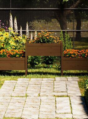 VidaXL Plantenbak 245,5x44x75 cm massief grenenhout honingbruin