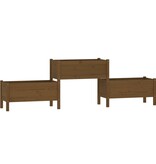 VidaXL Plantenbak 245,5x44x75 cm massief grenenhout honingbruin