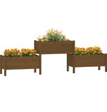 VidaXL Plantenbak 245,5x44x75 cm massief grenenhout honingbruin