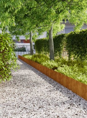 VidaXL Gazonranden 10 stuks 25x103 cm flexibel cortenstaal