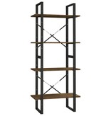 VidaXL Boekenkast 60x30x140 cm bewerkt hout bruin eikenkleur