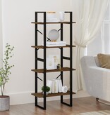 VidaXL Boekenkast 60x30x140 cm bewerkt hout bruin eikenkleur
