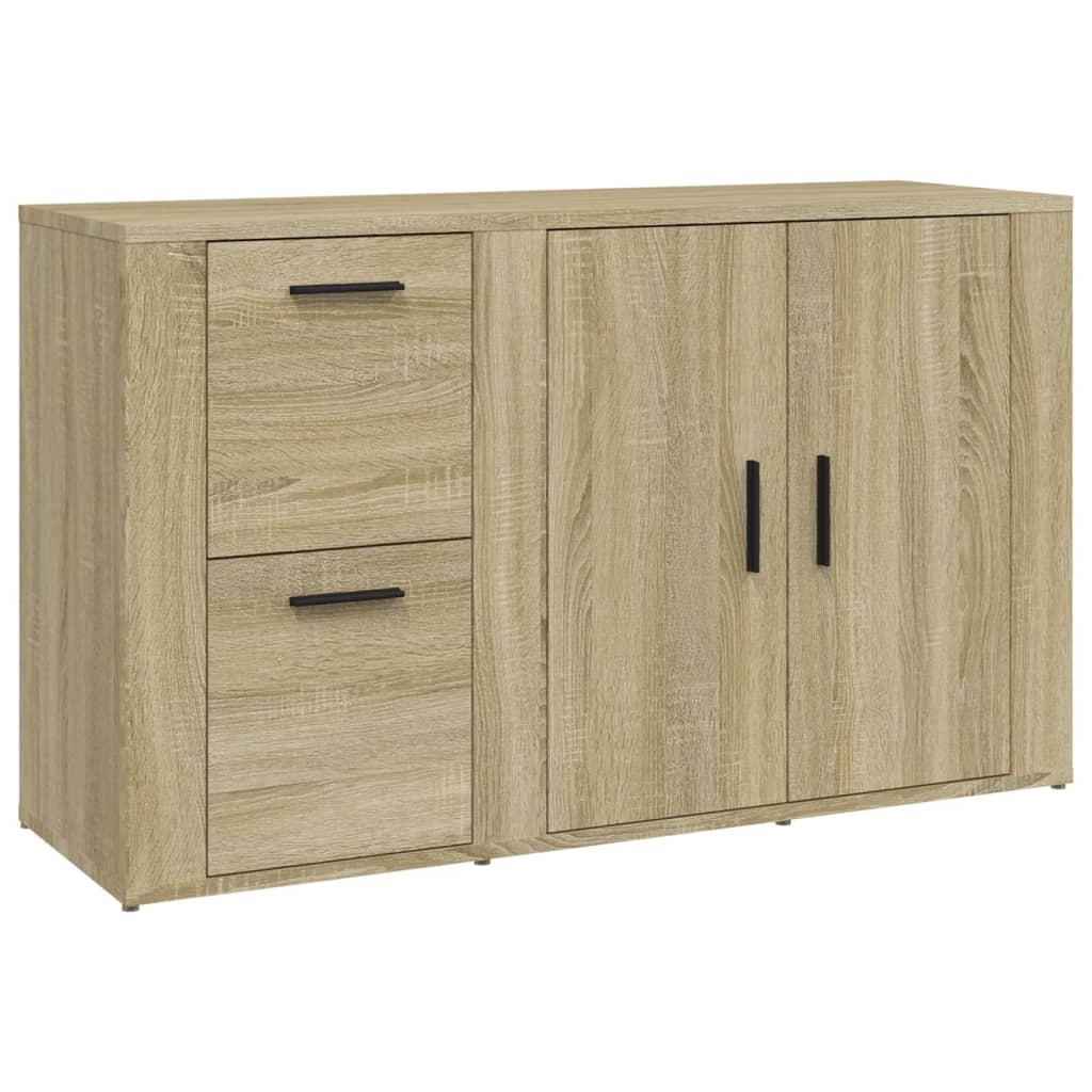 VidaXL Dressoir 100x33x59,5 cm bewerkt hout sonoma eikenkleurig