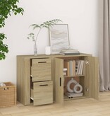 VidaXL Dressoir 100x33x59,5 cm bewerkt hout sonoma eikenkleurig