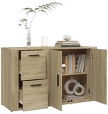 VidaXL Dressoir 100x33x59,5 cm bewerkt hout sonoma eikenkleurig