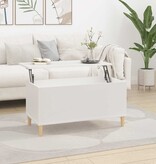 VidaXL Salontafel 90x44,5x45 cm bewerkt hout wit