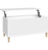 VidaXL Salontafel 90x44,5x45 cm bewerkt hout wit