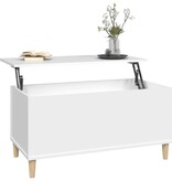 VidaXL Salontafel 90x44,5x45 cm bewerkt hout wit