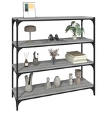 VidaXL Boekenkast 100x33x100 cm hout en staal grijs sonoma eikenkleur