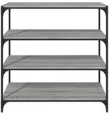 VidaXL Boekenkast 100x33x100 cm hout en staal grijs sonoma eikenkleur