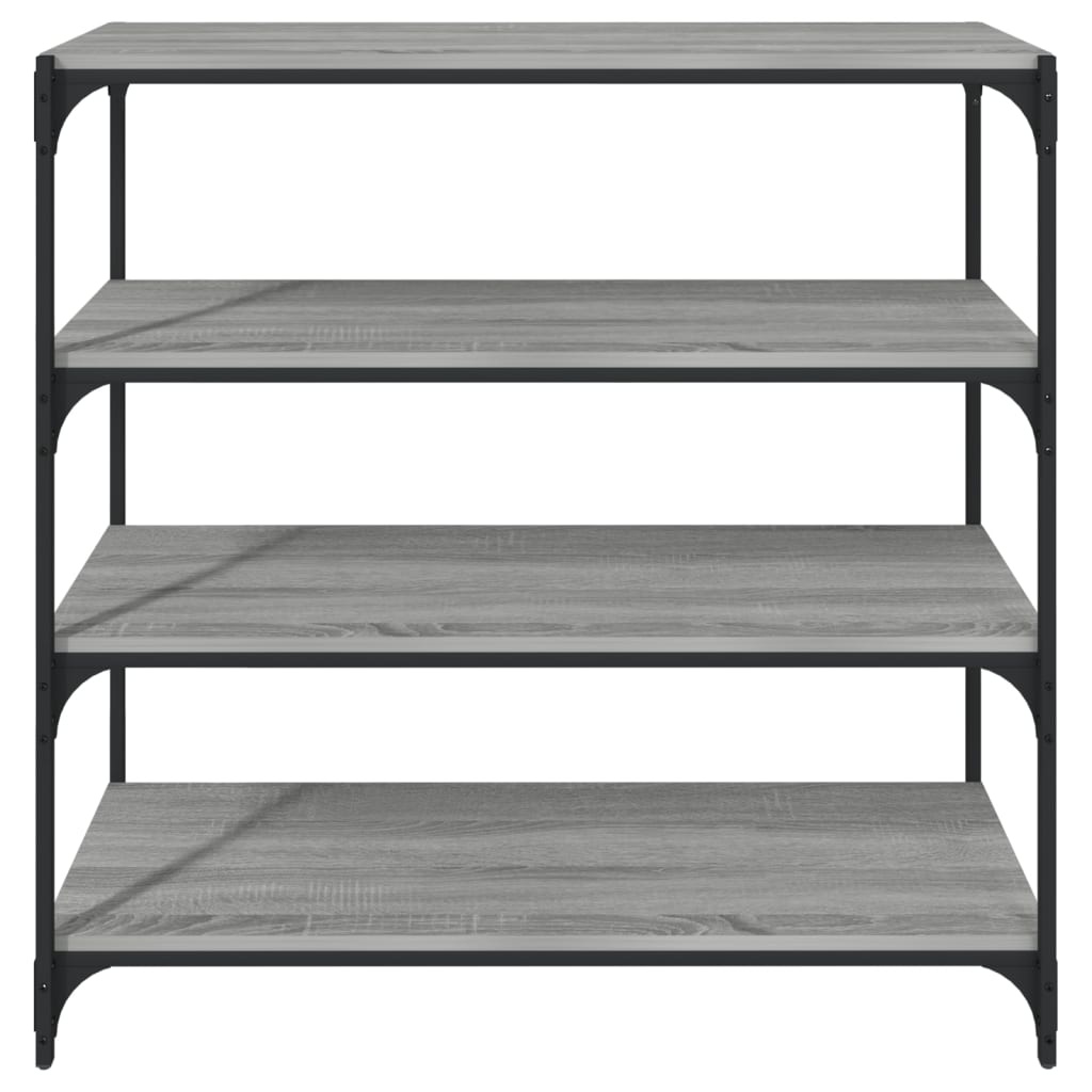 VidaXL Boekenkast 100x33x100 cm hout en staal grijs sonoma eikenkleur