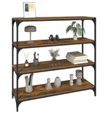 VidaXL Boekenkast 100x33x100 cm bewerkt hout en staal gerookt eiken