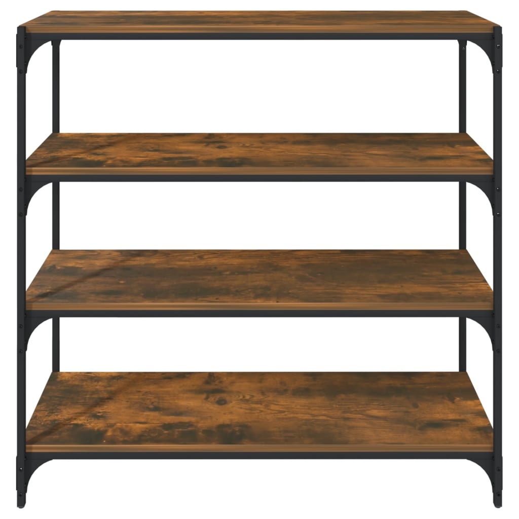 VidaXL Boekenkast 100x33x100 cm bewerkt hout en staal gerookt eiken