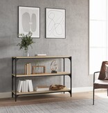 VidaXL Boekenkast 100x33x70,5 cm bewerkt hout en staal sonoma eiken