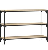 VidaXL Boekenkast 100x33x70,5 cm bewerkt hout en staal sonoma eiken