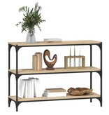 VidaXL Boekenkast 100x33x70,5 cm bewerkt hout en staal sonoma eiken