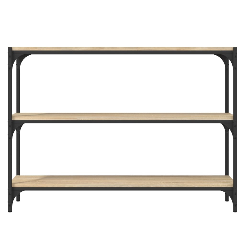 VidaXL Boekenkast 100x33x70,5 cm bewerkt hout en staal sonoma eiken