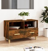 VidaXL Tv-meubel 80x36x50 cm bewerkt hout gerookt eikenkleurig