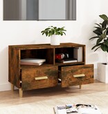 VidaXL Tv-meubel 80x36x50 cm bewerkt hout gerookt eikenkleurig
