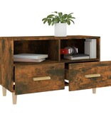 VidaXL Tv-meubel 80x36x50 cm bewerkt hout gerookt eikenkleurig
