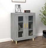 VidaXL Dressoir 69,5x34x90 cm bewerkt hout grijs sonoma eikenkleurig