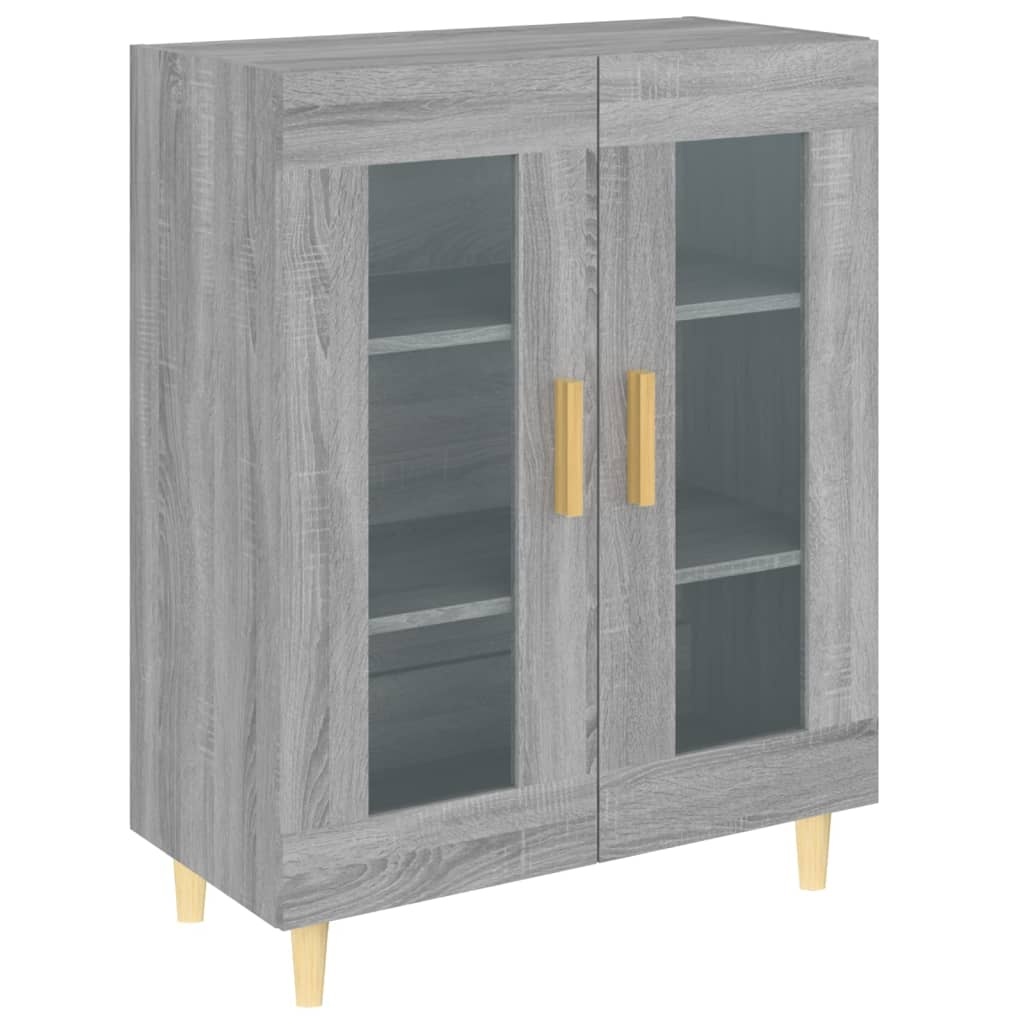 VidaXL Dressoir 69,5x34x90 cm bewerkt hout grijs sonoma eikenkleurig