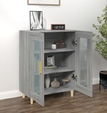 VidaXL Dressoir 69,5x34x90 cm bewerkt hout grijs sonoma eikenkleurig