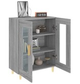 VidaXL Dressoir 69,5x34x90 cm bewerkt hout grijs sonoma eikenkleurig