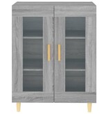 VidaXL Dressoir 69,5x34x90 cm bewerkt hout grijs sonoma eikenkleurig