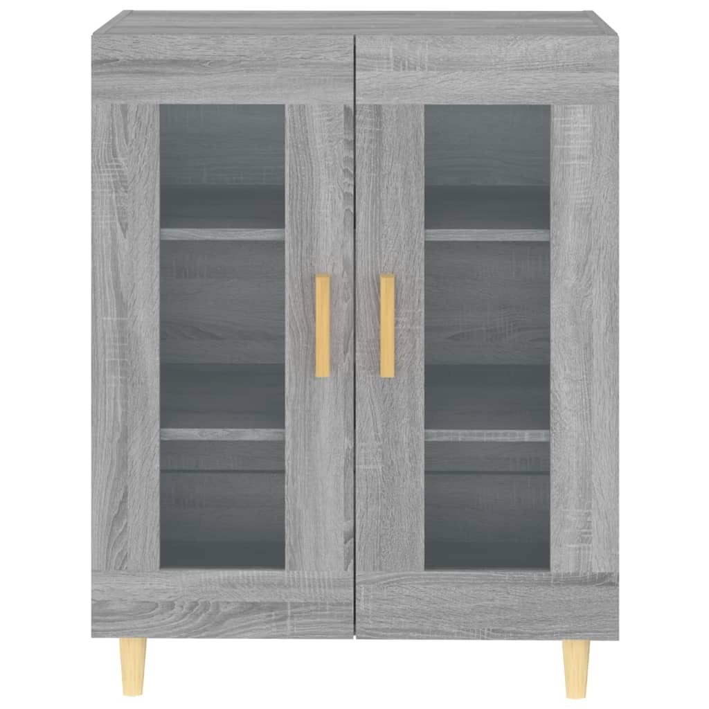 VidaXL Dressoir 69,5x34x90 cm bewerkt hout grijs sonoma eikenkleurig