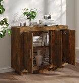 VidaXL Dressoir 92x35x75 cm bewerkt hout gerookt eikenkleurig