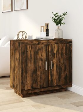 VidaXL Dressoir 80x40x75 cm bewerkt hout gerookt eikenkleurig