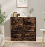 VidaXL Dressoir 70x35,5x67,5 cm bewerkt hout gerookt eikenkleurig