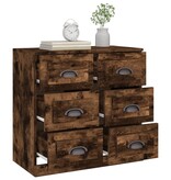 VidaXL Dressoir 70x35,5x67,5 cm bewerkt hout gerookt eikenkleurig