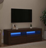 VidaXL Tv-meubel met LED-verlichting 120x35x40 cm bruin eikenkleur