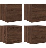 VidaXL Tv-wandmeubelen 4 st 30,5x30x30 cm bruin eikenkleur