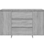 VidaXL Dressoir met 3 lades 120x41x75 cm bewerkt hout grijs sonoma