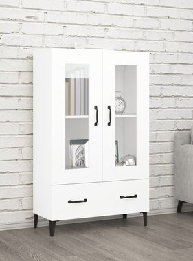 VidaXL Hoge kast 70x31x115 cm bewerkt hout wit