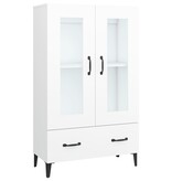 VidaXL Hoge kast 70x31x115 cm bewerkt hout wit